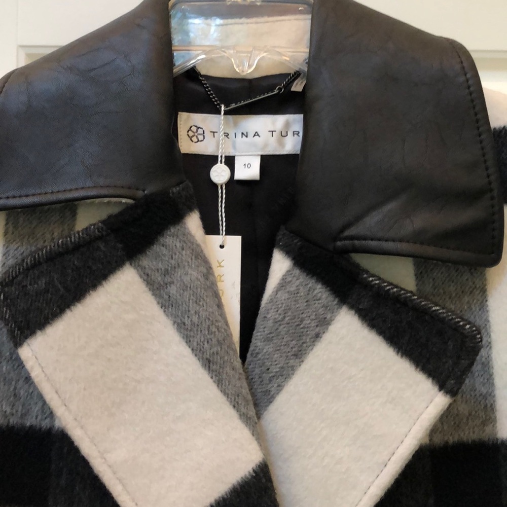 Trina Turk Plaid Coat - Picture 2 of 5